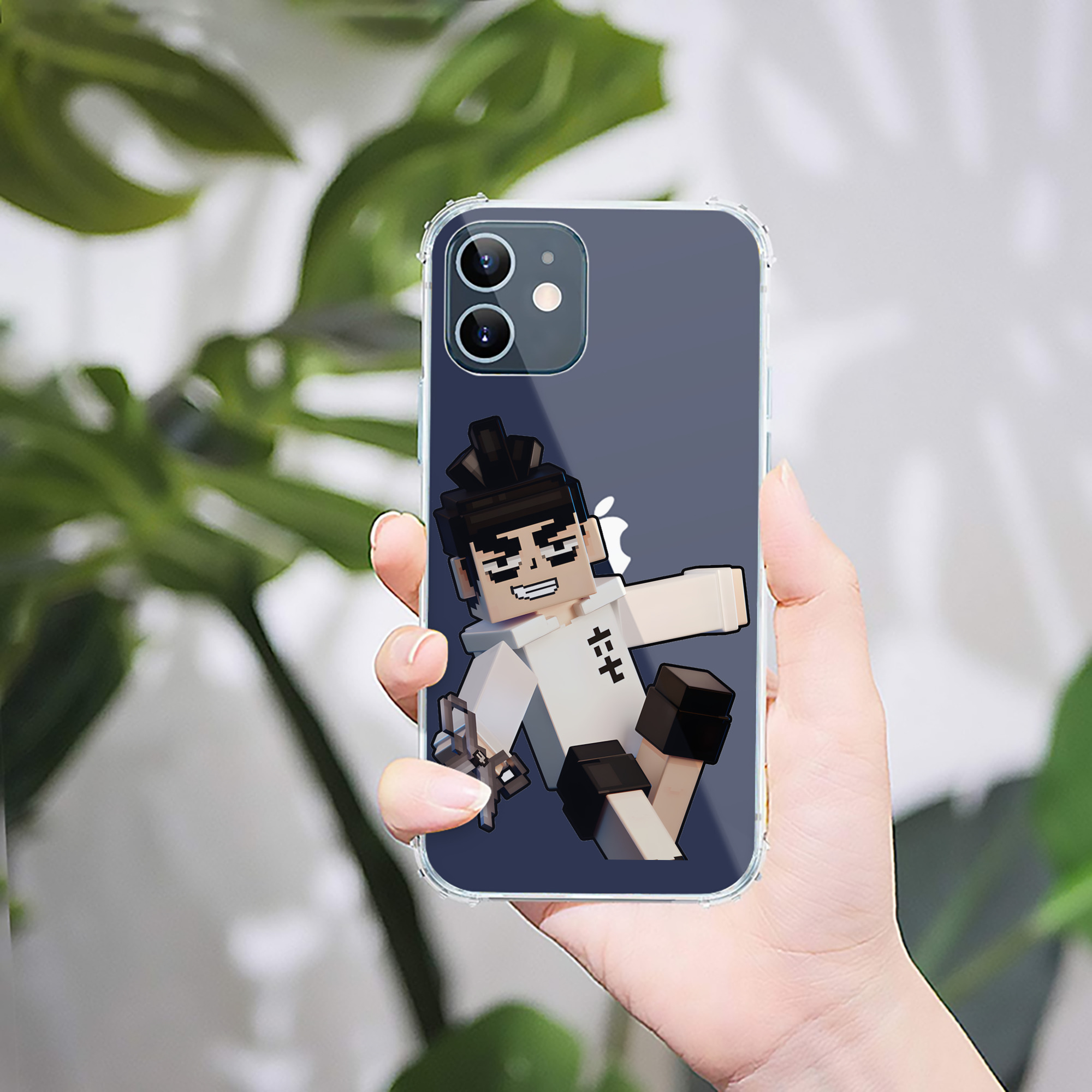 （画像用） マインクラフト ブロックの世界 Minecraft MC Block world 【iPhone 12シリーズ対応】透明スマホケース（クリアソフトケース）